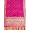 Women's Banarasi Silk Printed Unstitched Salwar Suit Material With Dupatta (Pink, 3Mtrs) Women's Banarasi Silk Printed Unstitched Salwar Suit Material With Dupatta (Pink, 3Mtrs)