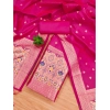 Women's Banarasi Silk Printed Unstitched Salwar Suit Material With Dupatta (Pink, 3Mtrs) Women's Banarasi Silk Printed Unstitched Salwar Suit Material With Dupatta (Pink, 3Mtrs)