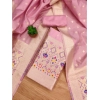 Women's Banarasi Silk Printed Unstitched Salwar Suit Material With Dupatta (Light Pink, 3Mtrs) Women's Banarasi Silk Printed Unstitched Salwar Suit Material With Dupatta (Light Pink, 3Mtrs)