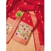Women's Banarasi Silk Printed Unstitched Salwar Suit Material With Dupatta (Red, 3Mtrs) Women's Banarasi Silk Printed Unstitched Salwar Suit Material With Dupatta (Red, 3Mtrs)