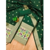 Women's Banarasi Silk Printed Unstitched Salwar Suit Material With Dupatta (Bottle Green, 3Mtrs) Women's Banarasi Silk Printed Unstitched Salwar Suit Material With Dupatta (Bottle Green, 3Mtrs)