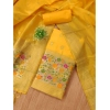 Women's Banarasi Silk Printed Unstitched Salwar Suit Material With Dupatta (Yellow, 3Mtrs) Women's Banarasi Silk Printed Unstitched Salwar Suit Material With Dupatta (Yellow, 3Mtrs)