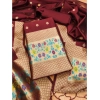 Women's Banarasi Silk Printed Unstitched Salwar Suit Material With Dupatta (Maroon, 3Mtrs) Women's Banarasi Silk Printed Unstitched Salwar Suit Material With Dupatta (Maroon, 3Mtrs)