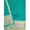 Women's Banarasi Silk Printed Unstitched Salwar Suit Material With Dupatta (Rama, 3Mtrs) Women's Banarasi Silk Printed Unstitched Salwar Suit Material With Dupatta (Rama, 3Mtrs)