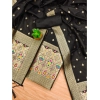 Women's Banarasi Silk Printed Unstitched Salwar Suit Material With Dupatta (Black, 3Mtrs) Women's Banarasi Silk Printed Unstitched Salwar Suit Material With Dupatta (Black, 3Mtrs)