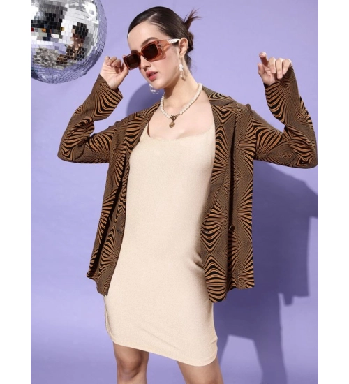 Women's Polyester Lycra Embellished Square Neck Sleeveless Dress (Gold) Women's Polyester Lycra Embellished Square Neck Sleeveless Dress (Gold)