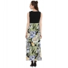 Dropship Women's Rayon Floral Round Neck Sleeveless Dress (Multicolor)