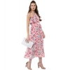 Dropship Women's Polyester Crepe Floral One Shoulder One Shoulder Dress (Multicolor)
