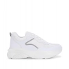 Women's Casual Mesh Printed Lace-Ups Shoes (White)