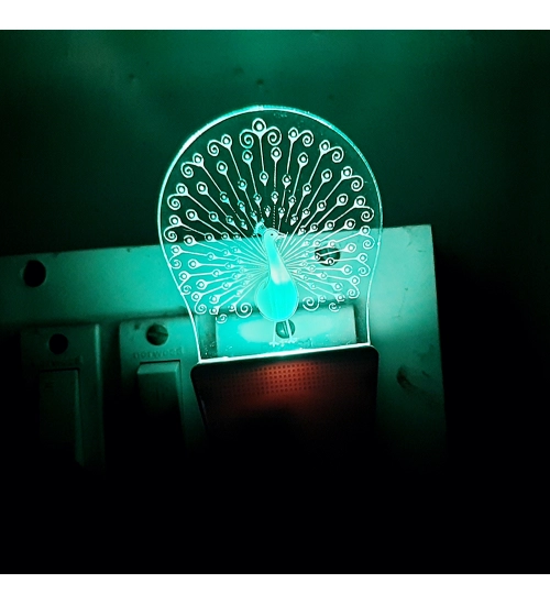 Classic Peacock AC Adapter Night Lamp