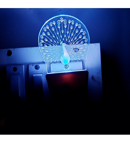 Classic Peacock AC Adapter Night Lamp