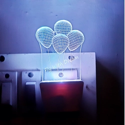 Fly With Dream Balloons AC Adapter Night Lamp