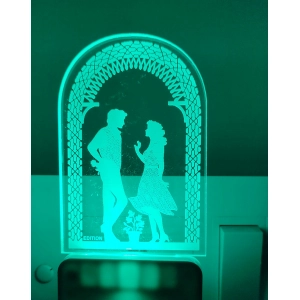 Generic Romantic Love Couple AC Adapter Night Lamp