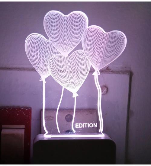Heart Balloons AC Adapter Night Lamp