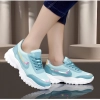 Women's Casual Mesh Printed Lace-Ups Shoes (Blue)