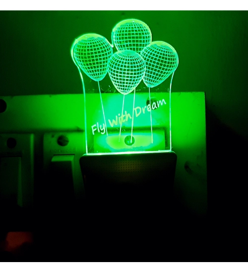 Fly With Dream Balloons AC Adapter Night Lamp