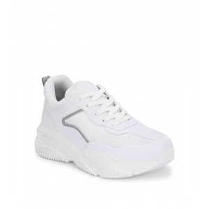 Generic Women's Casual Mesh Printed Lace-Ups Shoes (White)