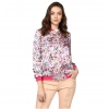 Dropship Women's Satin Floral 3/4th Sleeve Jacket (Multicolor)