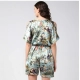 Women's Polyester Floral Dungaree Pant (Multicolor)
