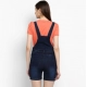 Women's Denim Shorts Style Dungaree Pant (Blue) Women's Denim Shorts Style Dungaree Pant (Blue)