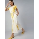 Women's Rayon Striped Short Sleeve Jumpsuit (Yellow - White) Women's Rayon Striped Short Sleeve Jumpsuit (Yellow - White)