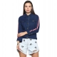 Women's Denim Taping Long Sleeve Jacket (Blue)