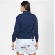 Women's Denim Taping Long Sleeve Jacket (Blue)