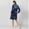 Dropship Women's Denim Washed Long Sleeve Jacket (Blue)