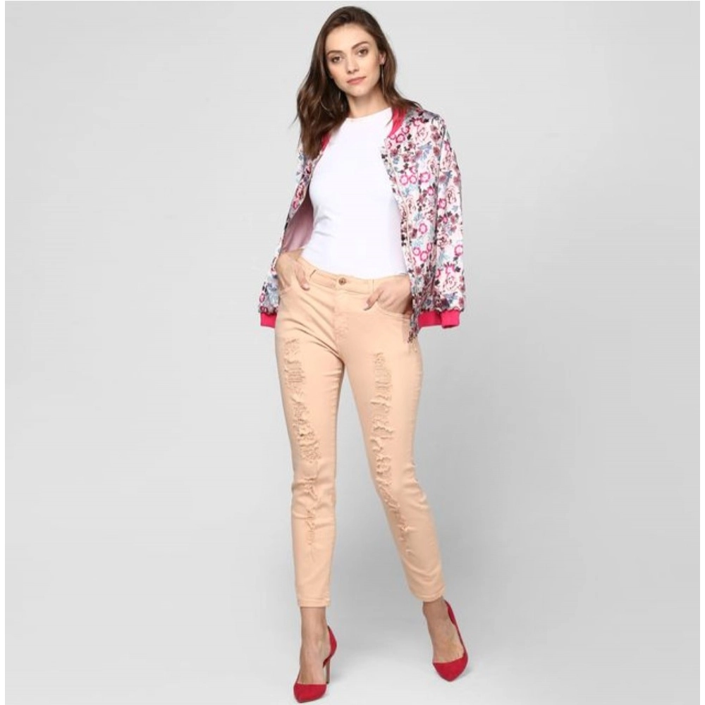 Women's Satin Floral 3/4th Sleeve Jacket (Multicolor) Women's Satin Floral 3/4th Sleeve Jacket (Multicolor)