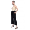 Dropship Women's Polyester Embellished Sleeveless Jumpsuit (Gold - Black)