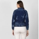 Women's Denim Washed Long Sleeve Jacket (Blue) Women's Denim Washed Long Sleeve Jacket (Blue)