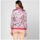 Women's Satin Floral 3/4th Sleeve Jacket (Multicolor) Women's Satin Floral 3/4th Sleeve Jacket (Multicolor)