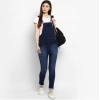 Dropship Women's Denim Distressed Dungaree Pant (Blue)