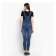 Women's Denim Solid Dungaree Pant (Blue) Women's Denim Solid Dungaree Pant (Blue)