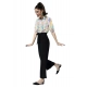 Women's Polyester Printed 3/4th Sleeve Jumpsuit (Multicolor)
