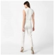 Women's Polyester Embellished Sleeveless Jumpsuit (White) Women's Polyester Embellished Sleeveless Jumpsuit (White)