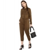 Dropship Women's Rayon Solid Long Sleeve Jumpsuit (Olive)