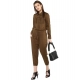 Women's Rayon Solid Long Sleeve Jumpsuit (Olive) Women's Rayon Solid Long Sleeve Jumpsuit (Olive)