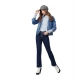 Women's Denim Washed Long Sleeve Jacket (Blue)