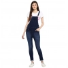 Dropship Women's Denim Distressed Dungaree Pant (Blue)