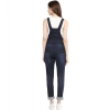 Dropship Women's Denim Solid Dungaree Pant (Blue)