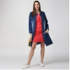Dropship Women's Denim Washed Long Sleeve Jacket (Navy Blue)