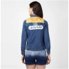 Dropship Women's Denim Hand Painted Long Sleeve Jacket (Blue)