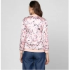Dropship Women's Satin Floral 3/4th Sleeve Jacket (Light Pink)