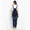Dropship Women's Denim Distressed Dungaree Pant (Blue)