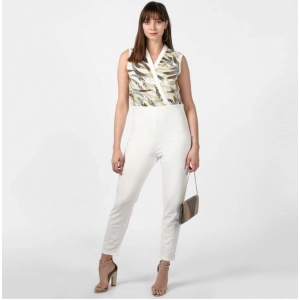 Generic Women's Polyester Embellished Sleeveless Jumpsuit (White)