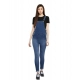 Women's Denim Solid Dungaree Pant (Blue) Women's Denim Solid Dungaree Pant (Blue)