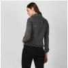 Dropship Women's Denim Distressed Long Sleeve Jacket (Black)