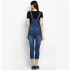 Dropship Women's Denim Solid Dungaree Pant (Blue)