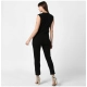 Women's Polyester Embellished Sleeveless Jumpsuit (Black) Women's Polyester Embellished Sleeveless Jumpsuit (Black)